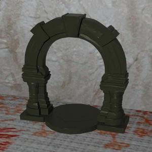 Wargame DND Scifi Terrain Portal FDMprinting NOsupport Easyprint   