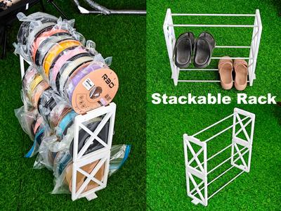 Stackable Storage Rack for Shoes and Spools