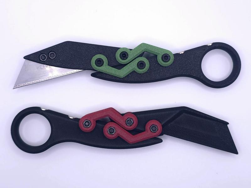 Karambit sliding knife and fidget toy
