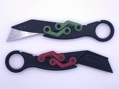 Karambit sliding knife and fidget toy