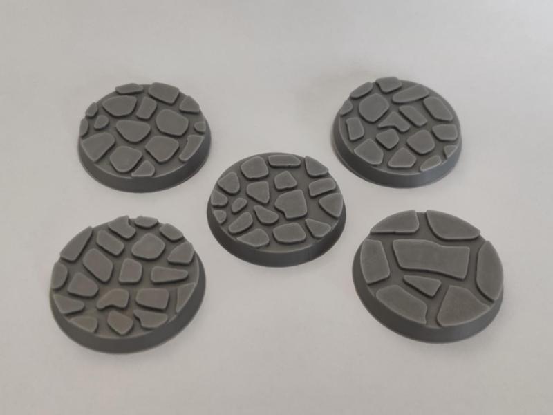 32mm Miniature Model Bases - Stone - Pack 1