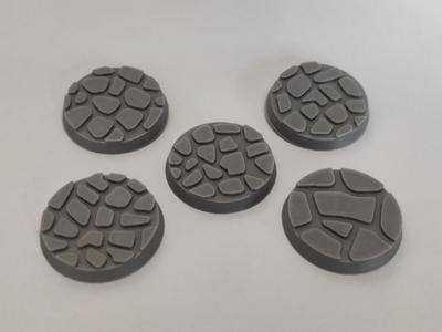 32mm Miniature Model Bases - Stone - Pack 1