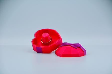 Low Poly Heart-Shaped Ring Box 💗