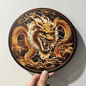 'Embroidered' Dragon - HueForge Print