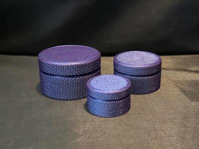Set of 3 - Small High Textured Threaded Containers
