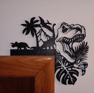 T- Rex and other Dinos Silhouette Door Corner