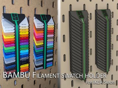 Bambu Filament Swatch Holder for Ikea Skadis