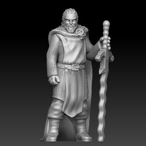 Knight templar with a two-handed sword