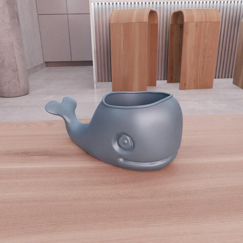 3D Cute Whale Planter Pot for Indoor with 3D Stl File & Planter Pot, 3D Printed Decor, Whale Art, Desk Planter, 3D Printing, Indoor Planter
