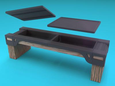 Monitor Riser with Storage