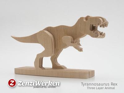 Tyrannosaurus-Rex 3-layered-animal cnc/laser