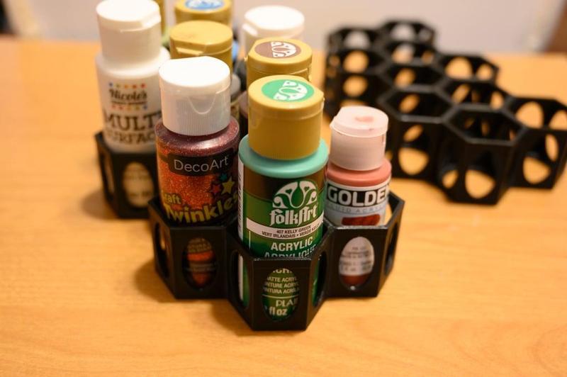 Modular hex pod paint rack