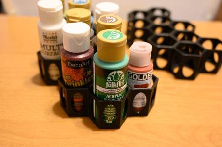 Modular hex pod paint rack