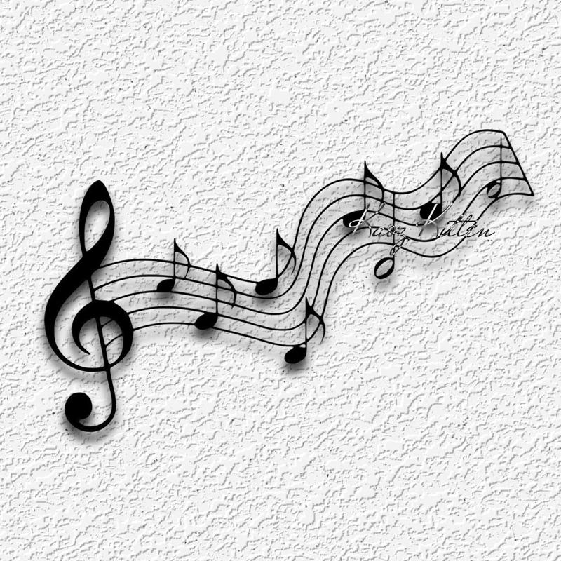 wavy music bars wall art musician notes home decor