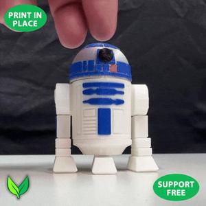 Articulated R2D2 Wiggle Bot – Star Wars Inspired Desk Toy (Print-in-Place) by VogMan   