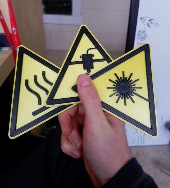 Lab Style Warning Signs - Multiple