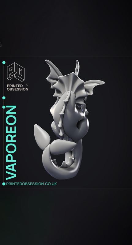 Vaporeon Swimming - Pokemon - Fan Art