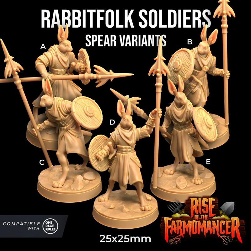 Rabbitfolk Soldiers Spear Variants