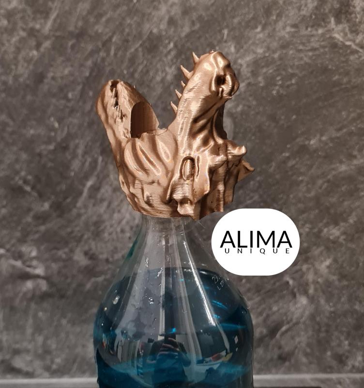 Bottle top dragon head