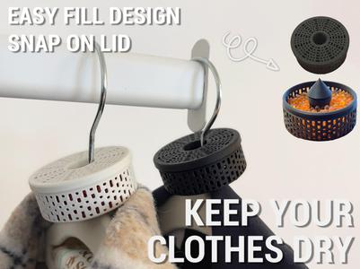 Clothes Desiccant Holder - Coat hanger or Pocket