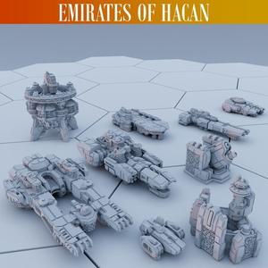 Twilight Imperium Emirates of Hacan Ship Models