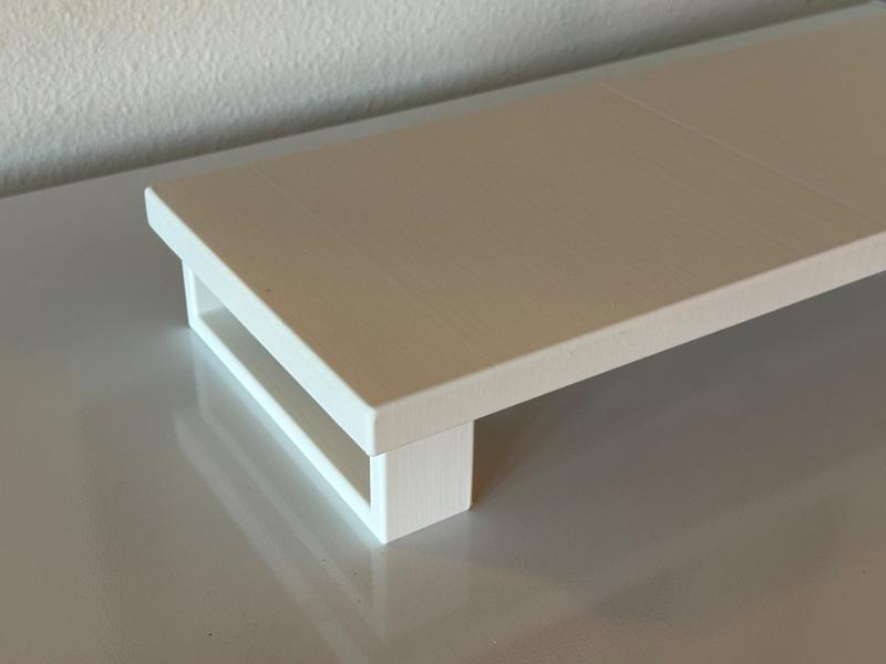 Modern Monitor Stand with Keyboard Cubby