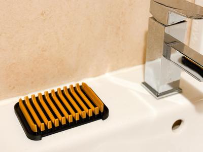 Ridge Draining Sponge & Soap Dish