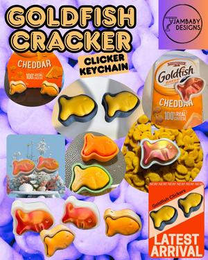 Goldfish Cracker Clicker Fidget and Keychain
