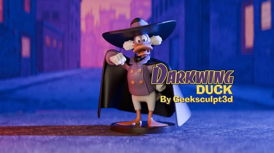 Darkwing Duck-Inspired Figurine - Custom Collectible Art