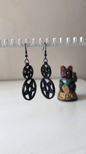 Earrings pendant Pentagram