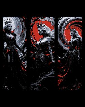 The Evil Red Queen and her bloody powers - Set of bookmarks