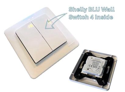 Shelly BLU Wall Switch 4 inside Schneider Sedna Switch