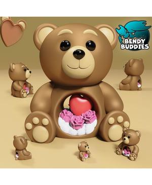 Love Teddy / Cute Valentine Bear / Collectible Beast Model / Creature Figure / Print-in-Place Statue