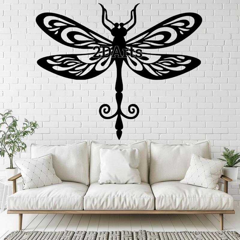 Dragonfly 2D Wall Art/Window Art - Digital STL & SVG File for 3D Printing or Laser Cutting