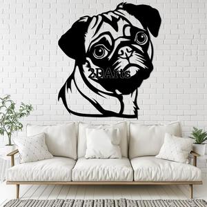 Pug Head 2D Wall Art/Window Art