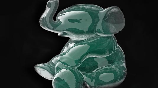 Esme's Baby Elephant with Beach Ball