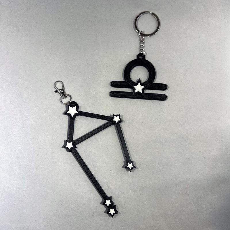 Libra Constellation and Zodiac Symbol Keychain Bundle - 3D Printable STL Files - NO AMS - COMMERCIAL
