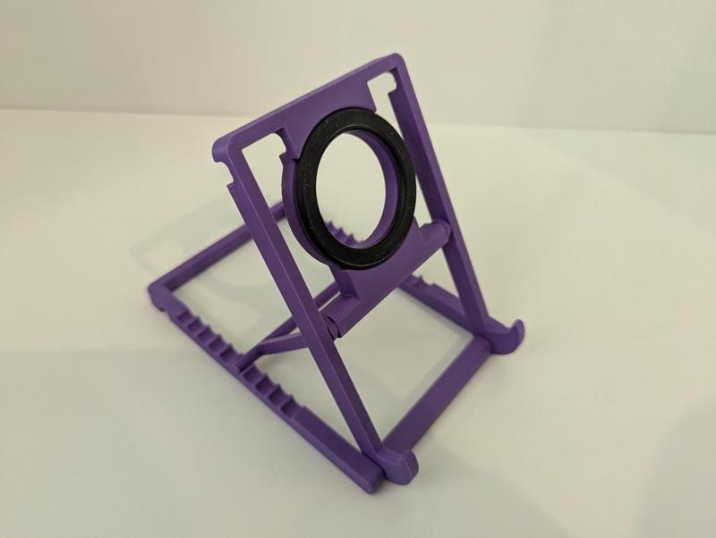 (Reinforced Supports + MagSafe Ring) Adjustable-angle tablet-stand with print in place hinges