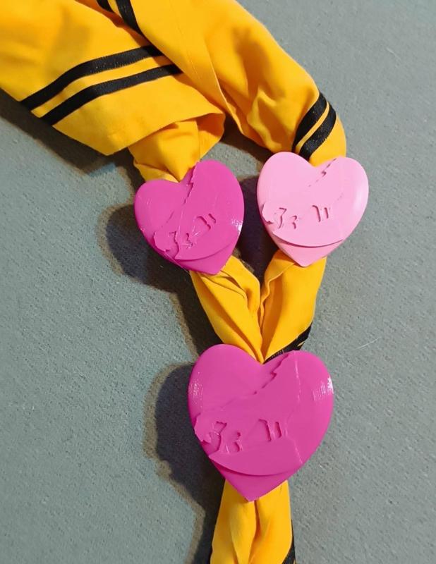 Heart with Wolf Scout Woggle