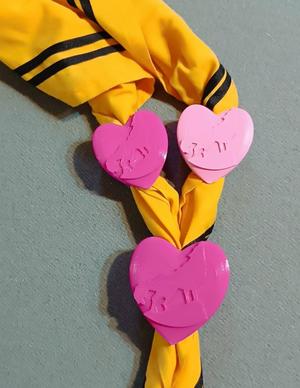 Heart with Wolf Scout Woggle