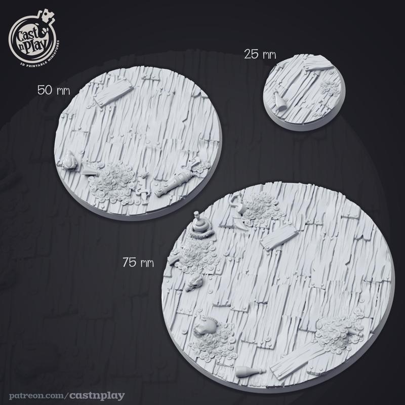 Pirate Ship Bases (Pre-Supported)