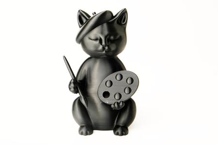 Artist Cat Figurine for Creatives & Cat Lovers