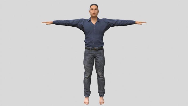Man in Blue Shirt