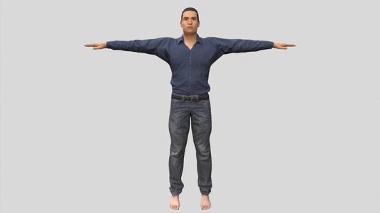 Man in Blue Shirt