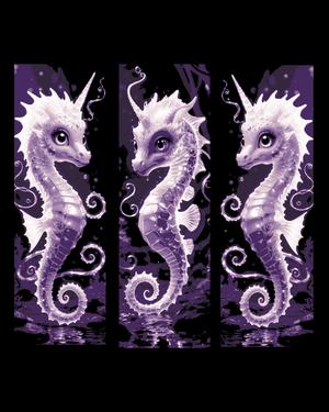 Fantasy underwater - Who says there can't be a unicorn seahorse?  Set of Bookmarks