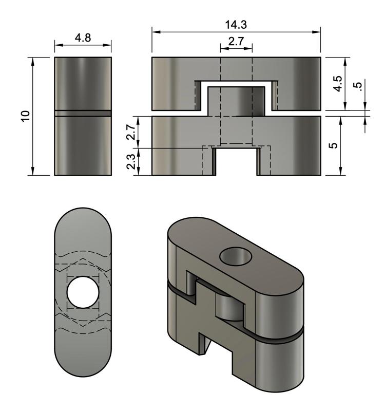 Skadis Self Align T-Nut (M2.5)