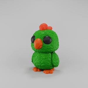 Flexy Parrot Figurine + Keychain