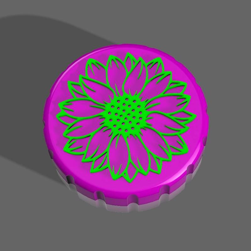 Sunflower Stash Jar Lid