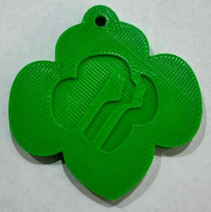 Girl Scouts Trefoil Keychain with NFC