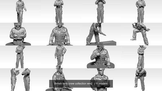 British tank crew collection ww2